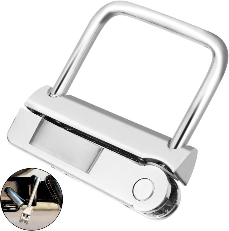 ulapithi 22325 No-Tool Anti-Rattle Hitch Clamp Tightener, Hitch Tightener Anti-Rattle Clamp for 2-Inch Receiver, Hollow or Solid Shanks Trailer Hitches Accessories, Silver Heavy Duty Hitch Stabilizer - Image 1